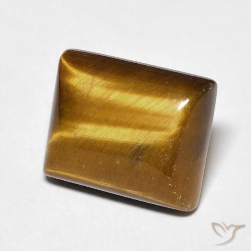 Olho de Tigre Marrom-amarelado Natural 5.82ct, baguete, Opaco