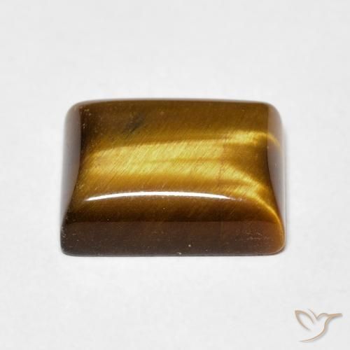 Olho de Tigre Marrom-amarelado Natural 5.82ct, baguete, Opaco