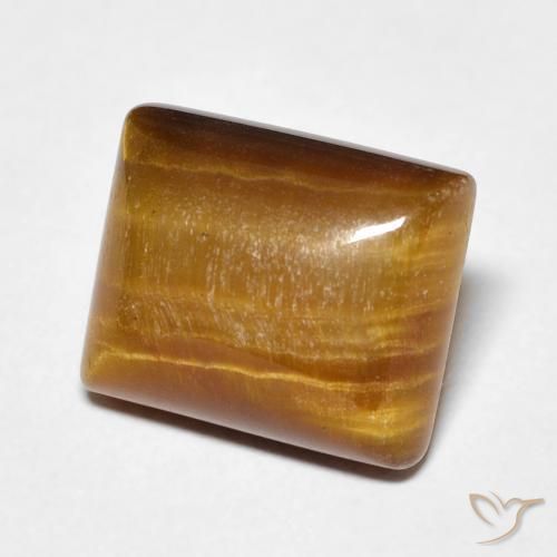 Olho de Tigre Marrom dourado Natural 5.95ct, baguete, Opaco