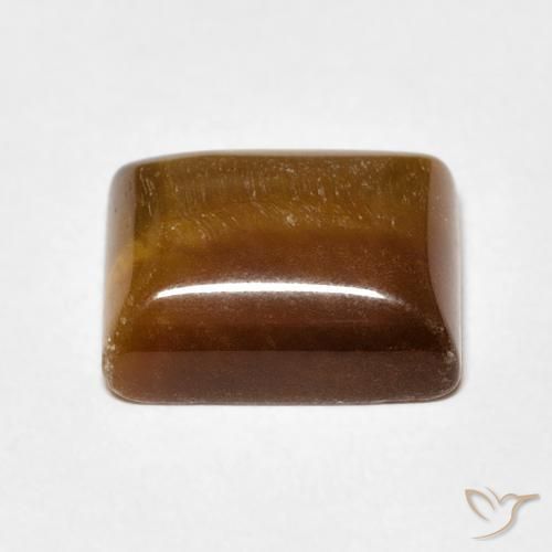 Olho de Tigre Marrom dourado Natural 5.95ct, baguete, Opaco