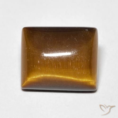 6.17ct Natural Castanho médio Olho de Tigre, baguete, Opaco