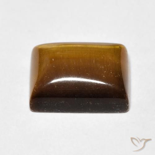 Olho de Tigre Castanho médio Natural 6.17ct, baguete, Opaco