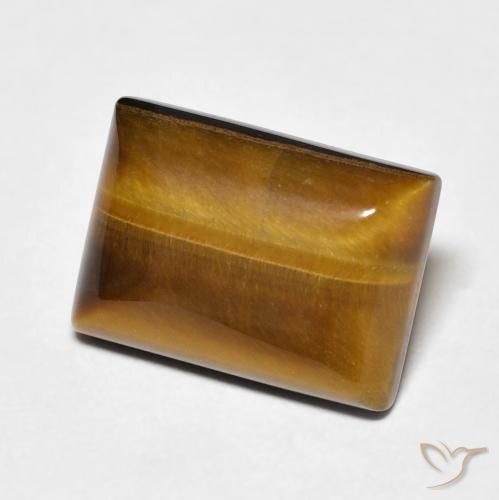 Olho de Tigre Marrom Quente Natural 7.28ct, baguete, Opaco