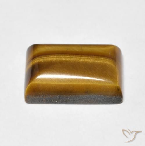 Olho de Tigre Marrom Quente Natural 7.28ct, baguete, Opaco