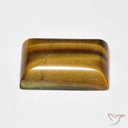 Olho de Tigre Marrom Quente Natural 6.17ct, baguete, Opaco