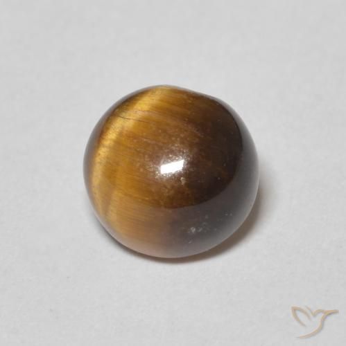 Olho de Tigre Gingerbread Marrom Natural 1.32ct, Redondo, Opaco
