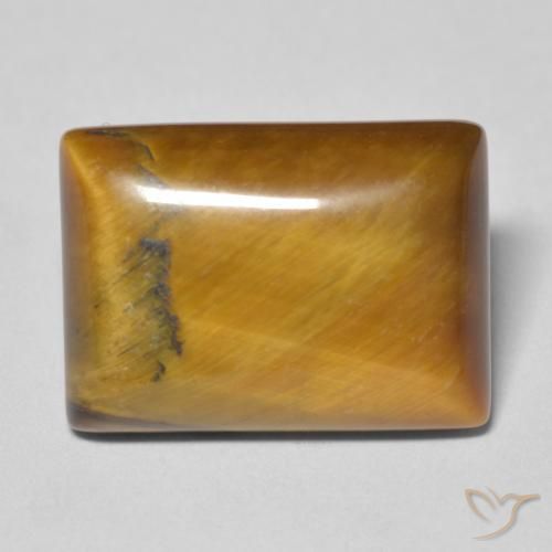 12.19ct Natural Marrom-amarelado Olho de Tigre, baguete, Opaco