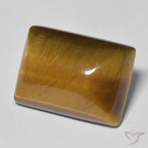 Olho de Tigre Castanho médio Natural 13.33ct, baguete, Opaco