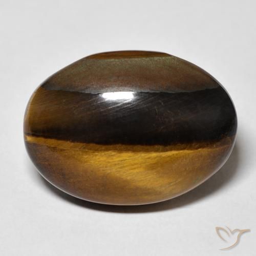26.28ct Natural Marrom-amarelado Olho de Tigre, oval, Opaco