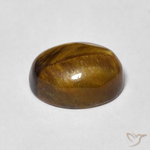 Olho de Tigre Castanho médio Natural 3.30ct, oval, Opaco