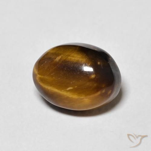 Olho de Tigre Marrom-amarelado Natural 4.27ct, oval, Opaco