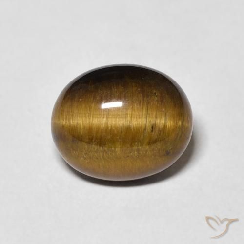 3.79ct Natural Castanho médio Olho de Tigre, oval, Opaco