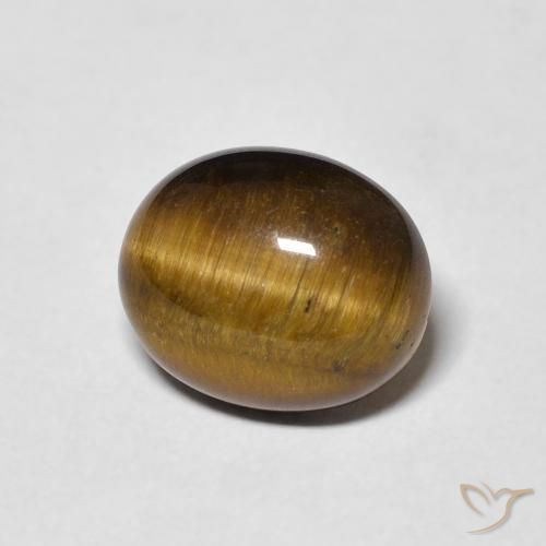 Olho de Tigre Castanho médio Natural 3.79ct, oval, Opaco