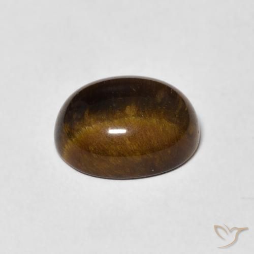 Olho de Tigre Castanho médio Natural 3.79ct, oval, Opaco