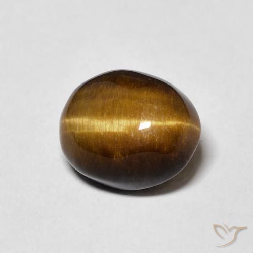 Olho de Tigre Marrom Quente Natural 4.61ct, oval, Opaco