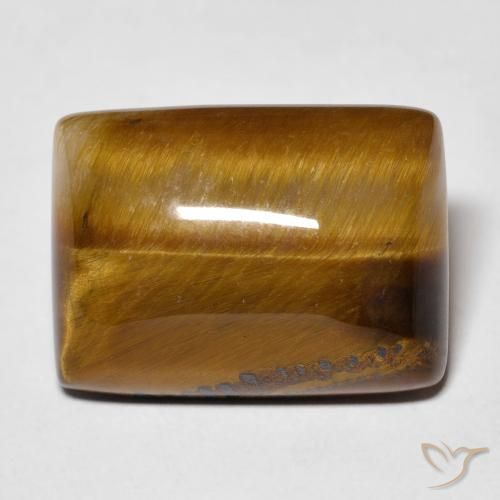 13.72ct Natural Medium Light-Brown Olho de Tigre, baguete, Opaco