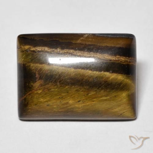12.30ct Natural Marrom Quente Olho de Tigre, baguete, Opaco