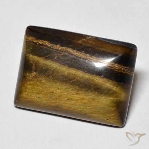 Olho de Tigre Marrom Quente Natural 12.30ct, baguete, Opaco