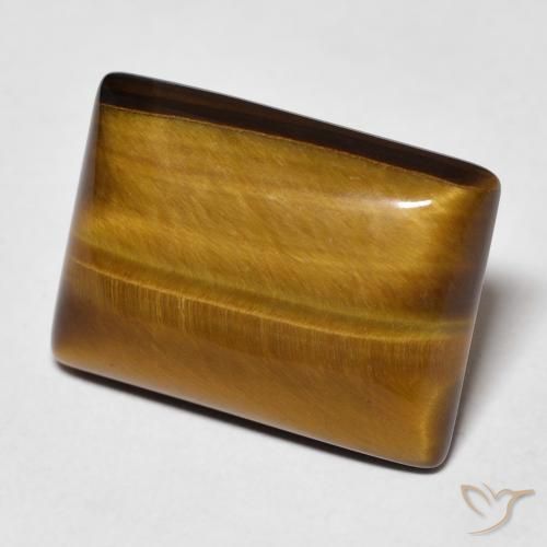 Olho de Tigre Marrom dourado Natural 11.48ct, baguete, Opaco