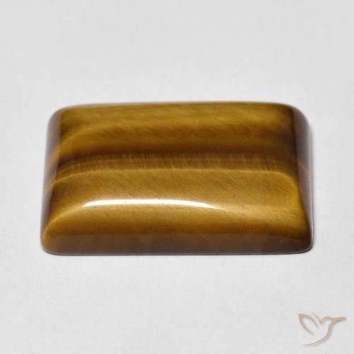 Olho de Tigre Marrom dourado Natural 11.48ct, baguete, Opaco