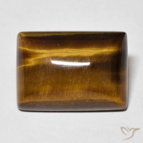 12.65ct Natural Marrom dourado Olho de Tigre, baguete, Opaco