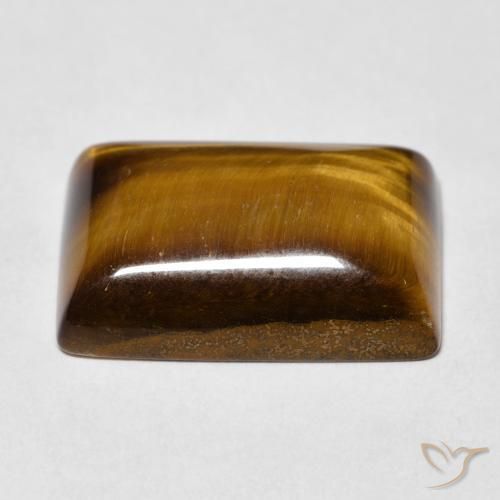 Olho de Tigre Marrom dourado Natural 12.65ct, baguete, Opaco