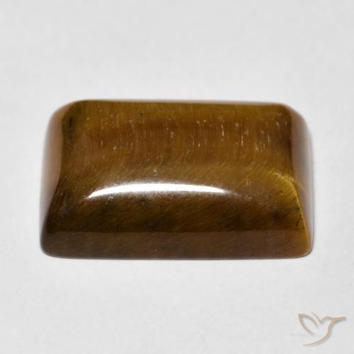 Olho de Tigre Marrom Quente Natural 13.64ct, baguete, Opaco