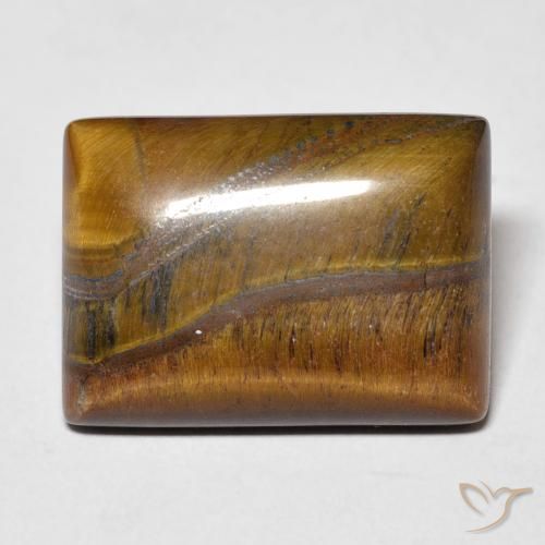 12.94ct Natural Marrom dourado Olho de Tigre, baguete, Opaco