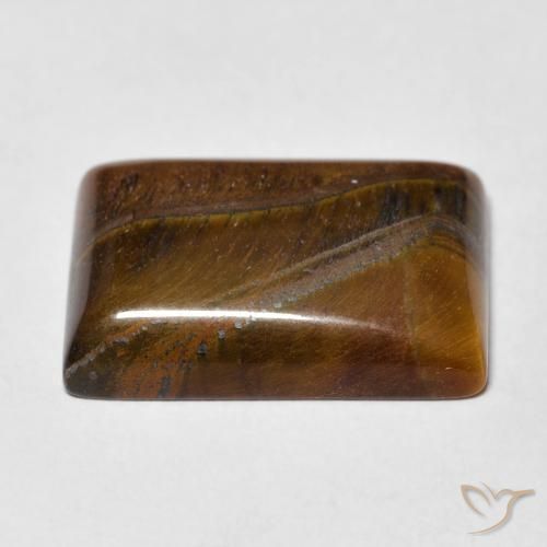 Olho de Tigre Marrom dourado Natural 12.94ct, baguete, Opaco