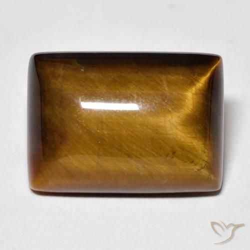 13.42ct Natural Marrom dourado Olho de Tigre, baguete, Opaco