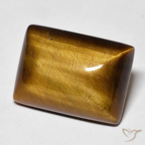 Olho de Tigre Marrom dourado Natural 13.42ct, baguete, Opaco