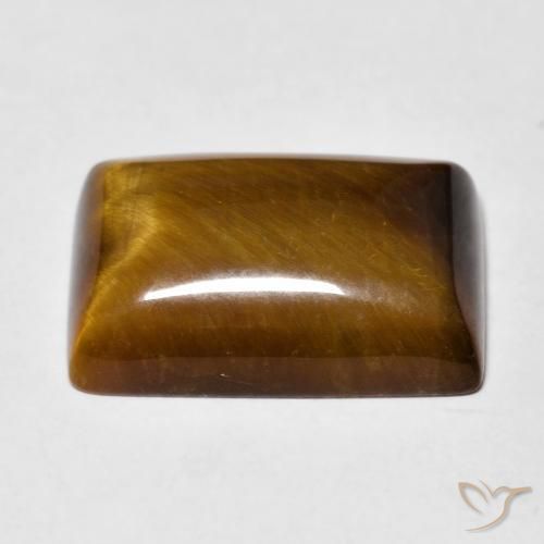 Olho de Tigre Marrom dourado Natural 13.42ct, baguete, Opaco