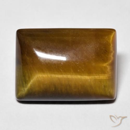 13.48ct Natural Marrom dourado Olho de Tigre, baguete, Opaco