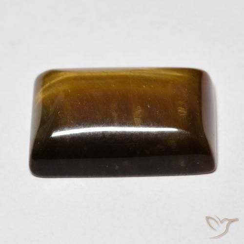 Olho de Tigre Marrom dourado Natural 13.48ct, baguete, Opaco