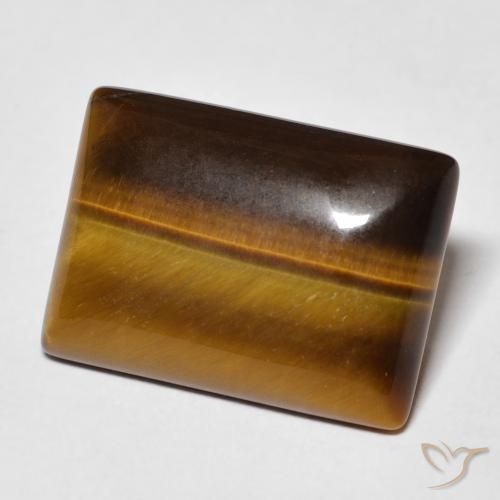 Olho de Tigre Marrom Quente Natural 10.72ct, baguete, Opaco