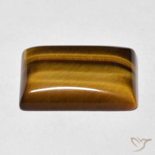 Olho de Tigre Marrom Quente Natural 10.72ct, baguete, Opaco
