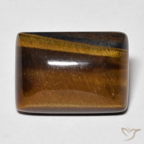 14.98ct Natural Medium Light-Brown Olho de Tigre, baguete, Opaco