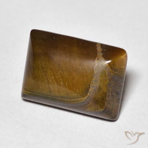 Olho de Tigre Marrom dourado Natural 7.10ct, baguete, Opaco