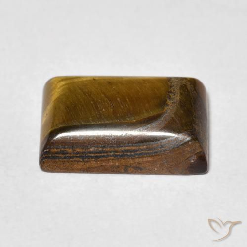 Olho de Tigre Marrom dourado Natural 7.10ct, baguete, Opaco