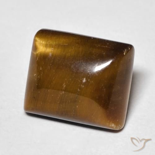 Olho de Tigre Marrom Quente Natural 6.38ct, baguete, Opaco