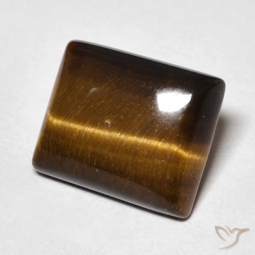 Olho de Tigre Marrom Quente Natural 5.71ct, baguete, Opaco