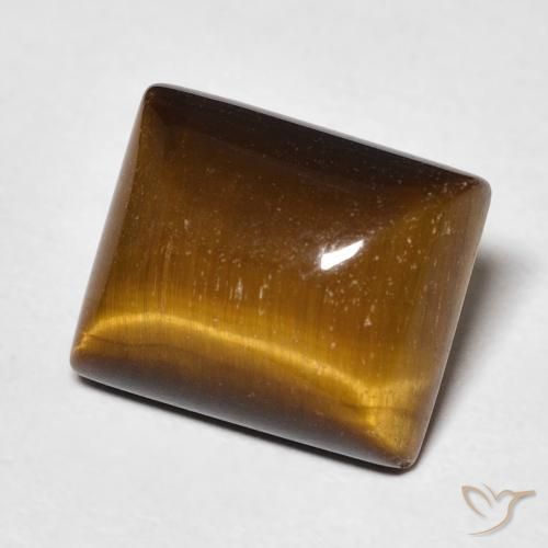 Olho de Tigre Marrom dourado Natural 6.47ct, baguete, Opaco