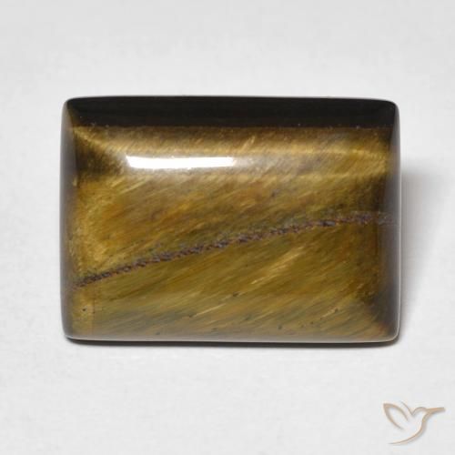 12.70ct Natural Castanho médio Olho de Tigre, baguete, Opaco