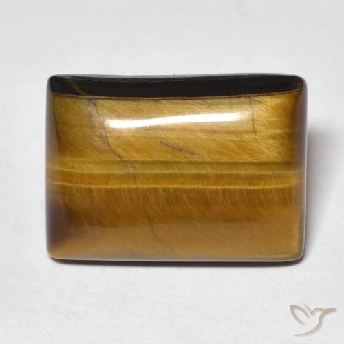 13.82ct Natural Marrom Quente Olho de Tigre, baguete, Opaco