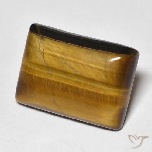 Olho de Tigre Marrom Quente Natural 13.82ct, baguete, Opaco