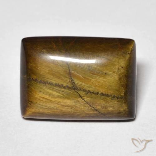 12.80ct Natural Marrom Quente Olho de Tigre, baguete, Opaco