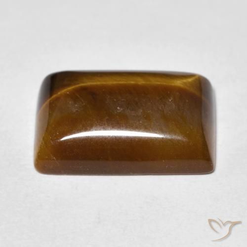 Olho de Tigre Castanho médio Natural 12.99ct, baguete, Opaco