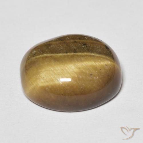 Olho de Tigre Marrom dourado Natural 8.25ct, oval, Opaco