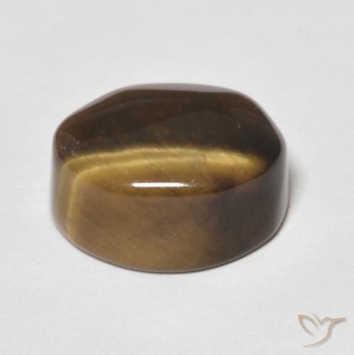 Olho de Tigre Castanho médio Natural 6.70ct, oval, Opaco