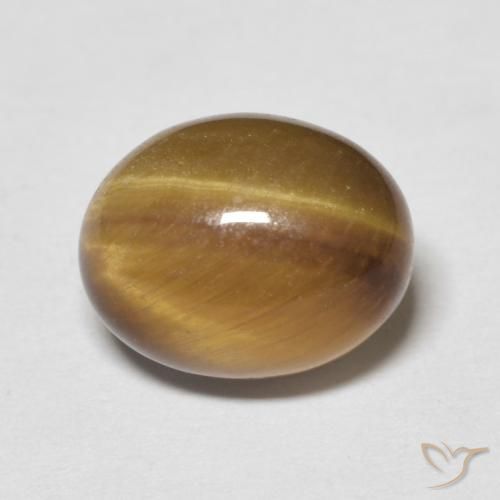 3.12ct Natural Marrom Quente Olho de Tigre, oval, Opaco